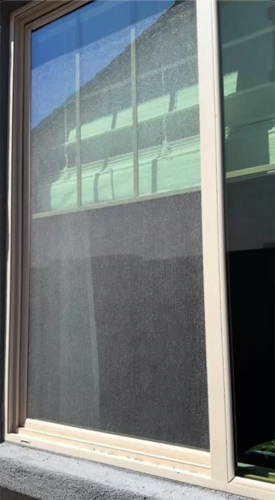 Dusty Arizona window before Valley Shine Pro cleaned it