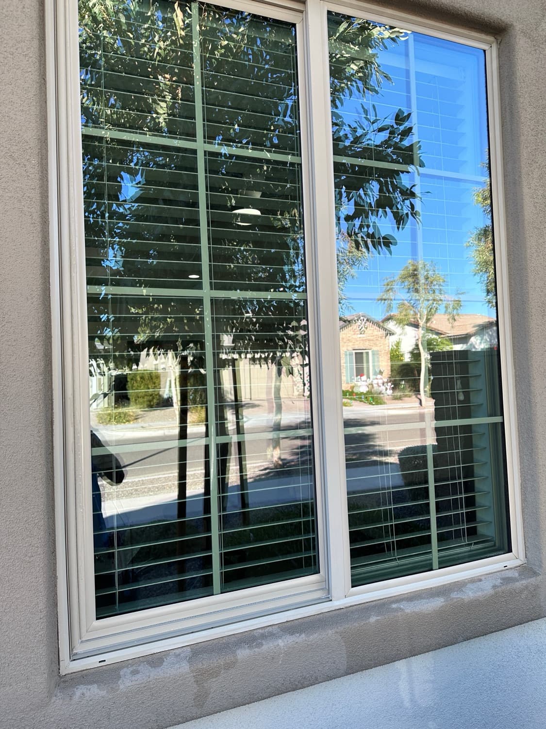 Crystal-clear glass after a window detail