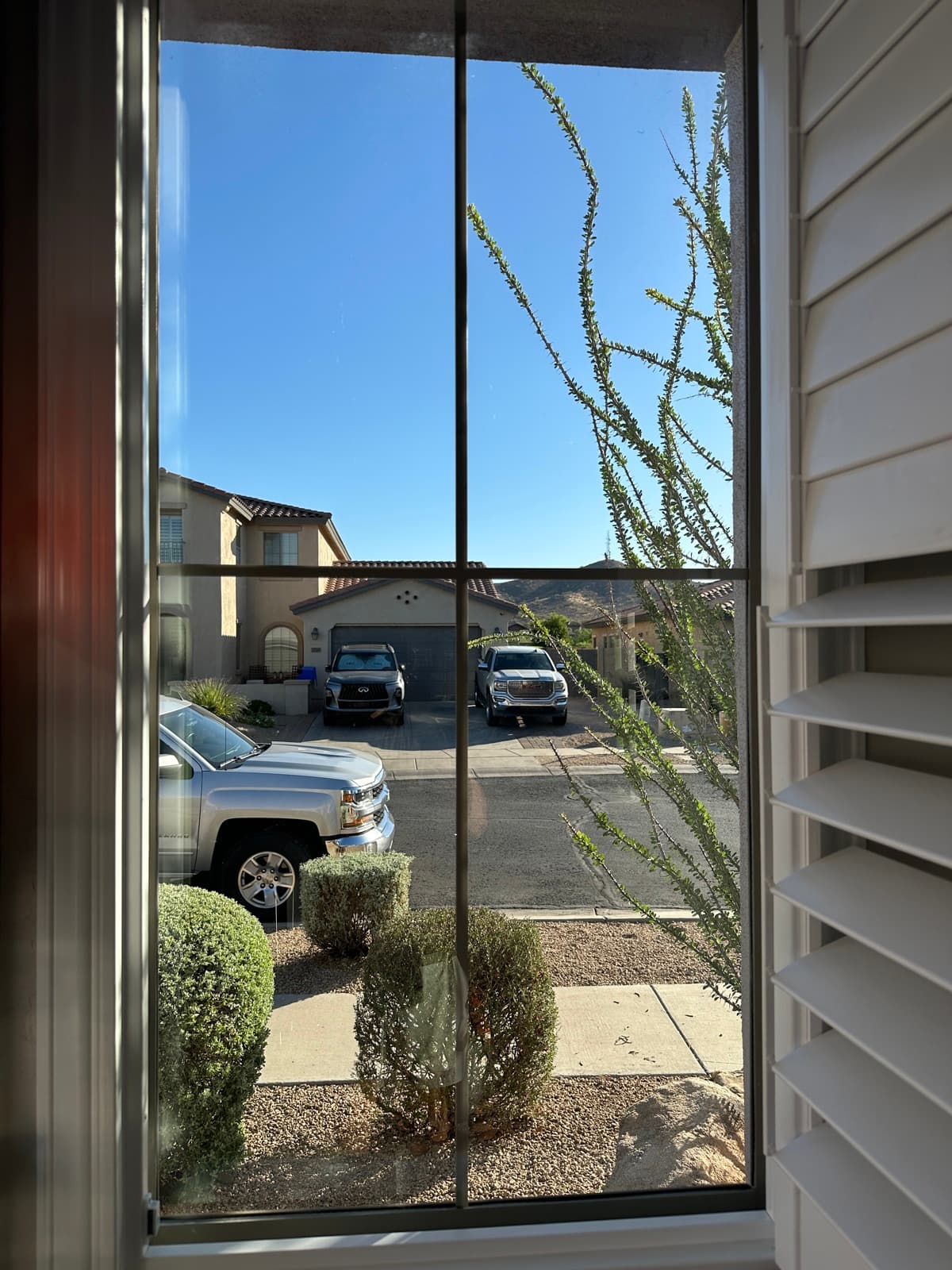 Freshly cleaned window on a Phoenix home — crystal-clear glass